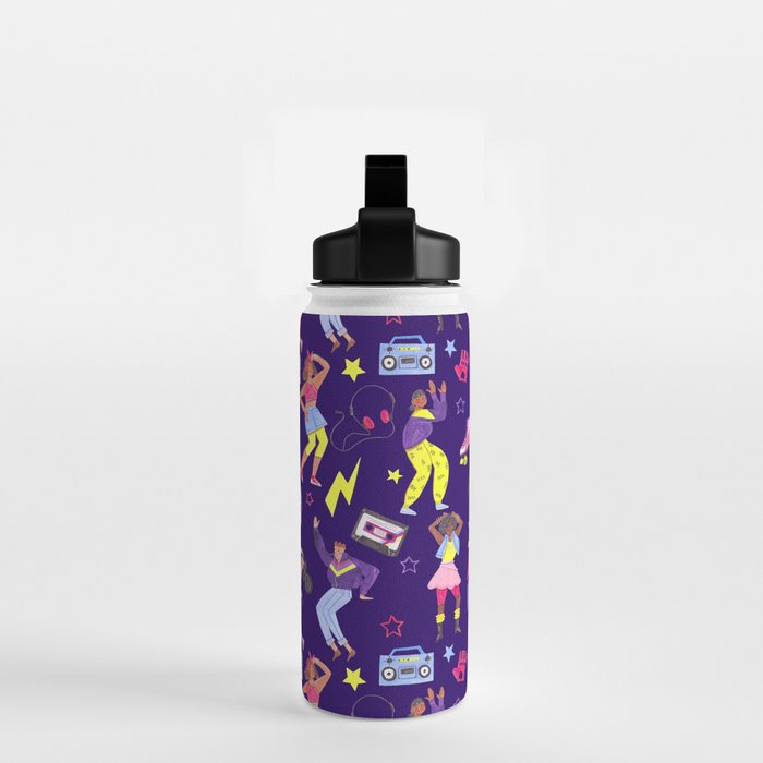Disco people pattern Water Bottle Gallery Image 2