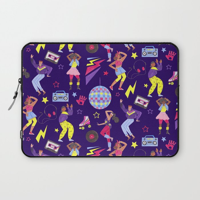 Disco people pattern Laptop Sleeve Gallery Image 1