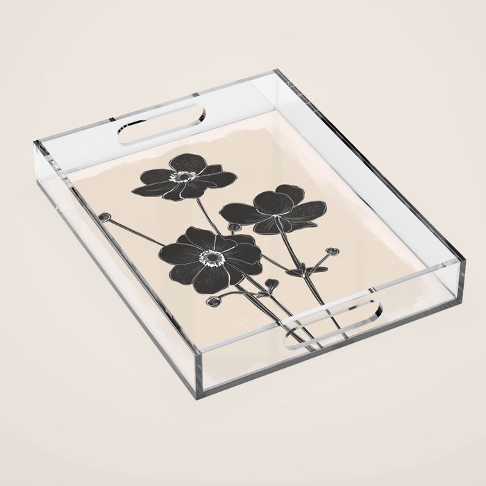 Flowers 3 Acrylic Tray Gallery Image 1