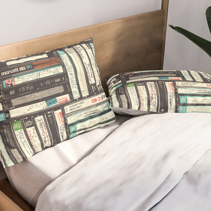 Cassettes Pillow Sham Gallery Image 2