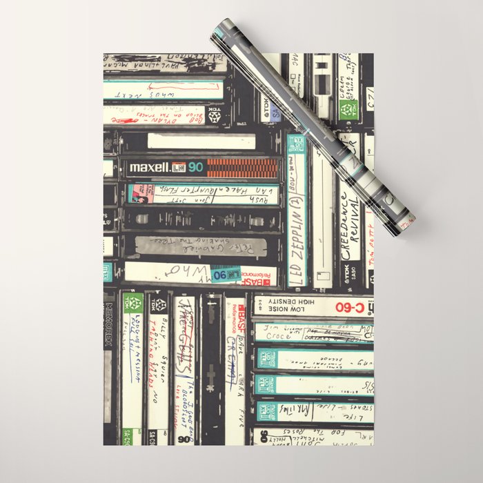 Cassettes Wrapping Paper Gallery Image 1