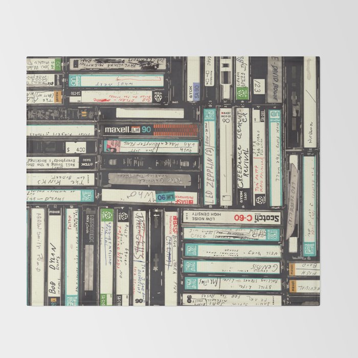 Cassettes Throw Blanket Gallery Image 2