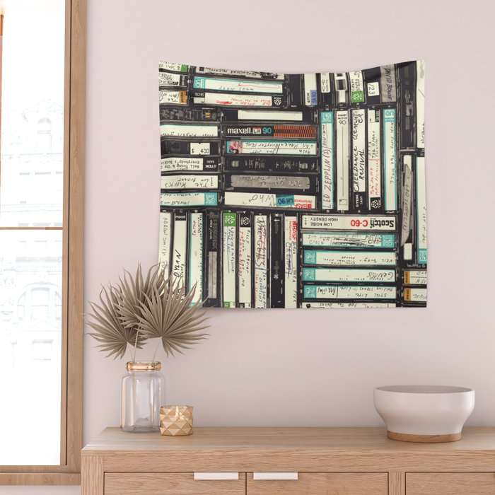 Cassettes Wall Tapestry Gallery Image 2