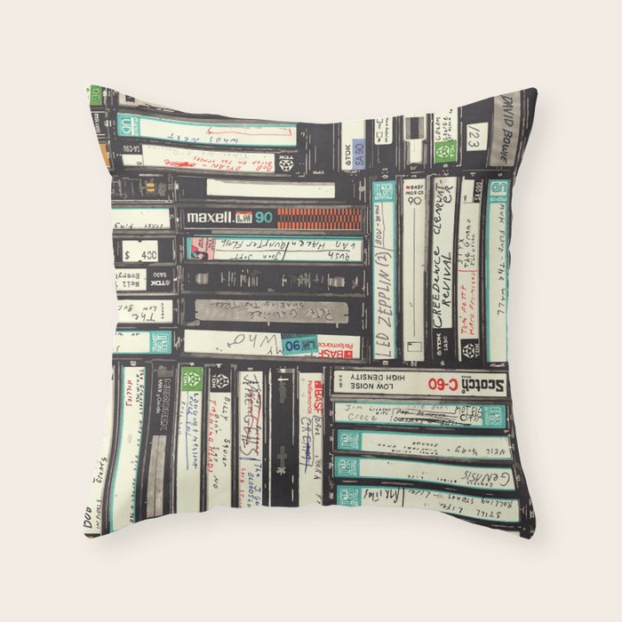 Cassettes Throw Pillow Gallery Image 6