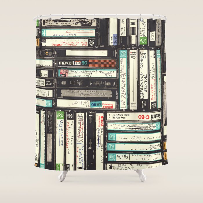 Cassettes Shower Curtain Gallery Image 1