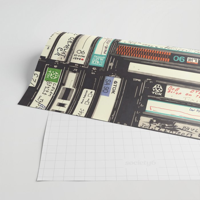 Cassettes Wrapping Paper Gallery Image 2