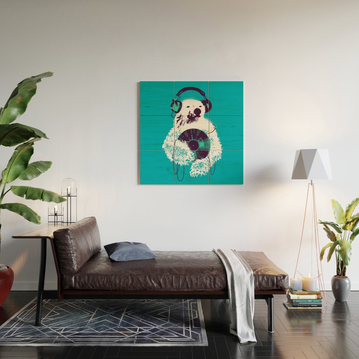 Record Bear Wood Wall Art Gallery Image 2