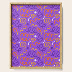 Fun halloween cartoon doodle art pattern Serving Tray Gallery Image 1