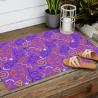 Fun halloween cartoon doodle art pattern Outdoor Rug Gallery Image 2