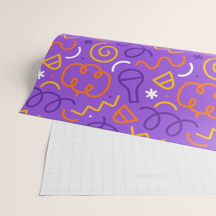 Fun halloween cartoon doodle art pattern Wrapping Paper Gallery Image 2