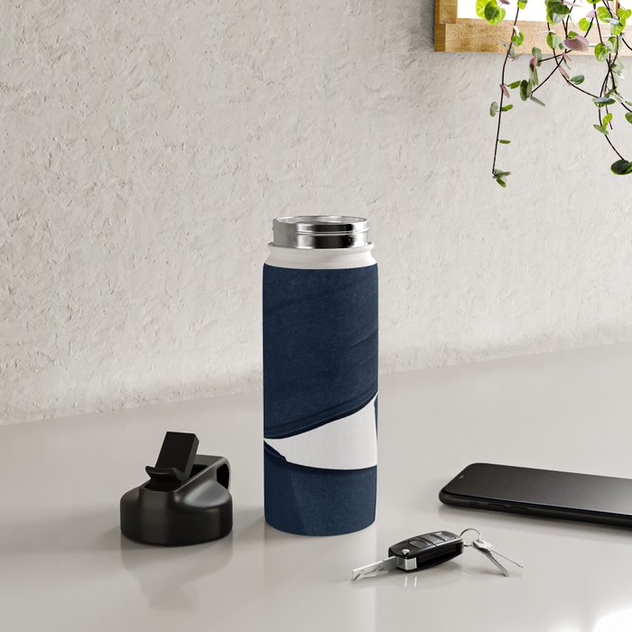 Minimalist Painting Blue III, Mid Century Modern Water Bottle Gallery Image 4