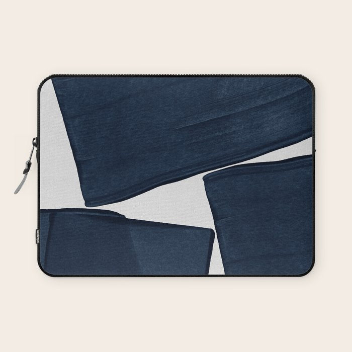 Minimalist Painting Blue III, Mid Century Modern Laptop Sleeve Gallery Image 1