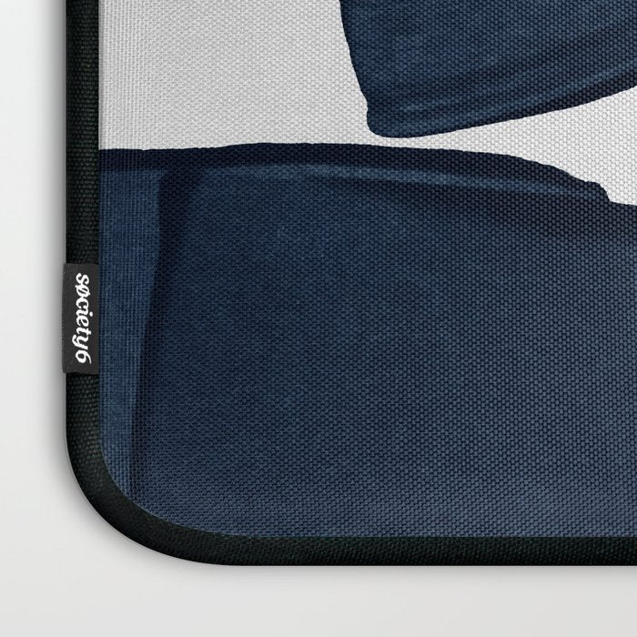 Minimalist Painting Blue III, Mid Century Modern Laptop Sleeve Gallery Image 3