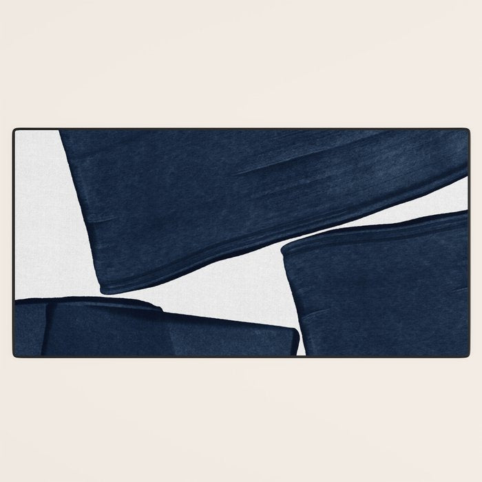 Minimalist Painting Blue III, Mid Century Modern Desk Mat Gallery Image 3