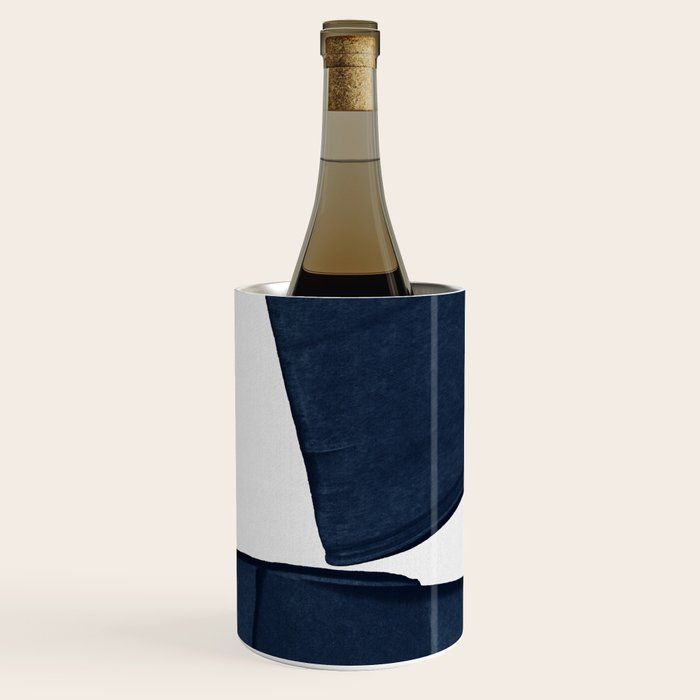 Minimalist Painting Blue III, Mid Century Modern Wine Chiller Gallery Image 2