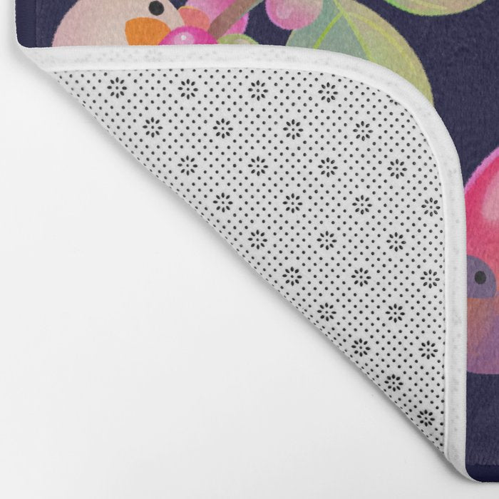 Fruit and bat - dark Bath Mat Gallery Image 2