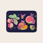 Fruit and bat - dark Bath Mat Gallery Image 1