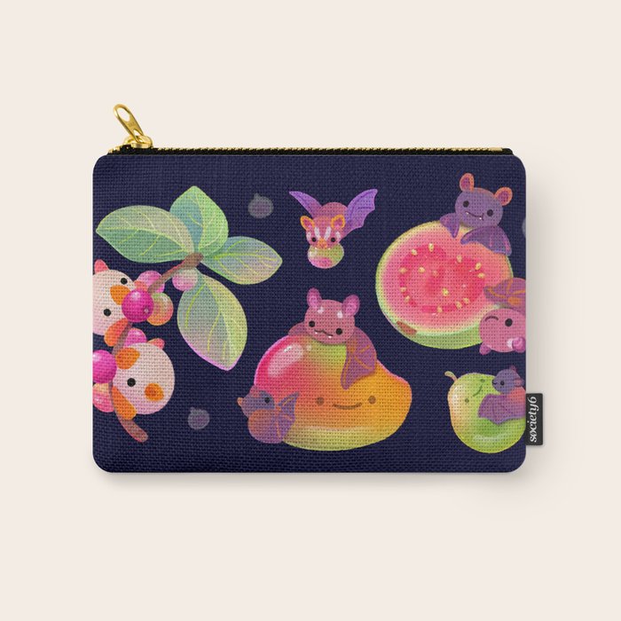 Fruit and bat - dark Carry All Pouch Gallery Image 1