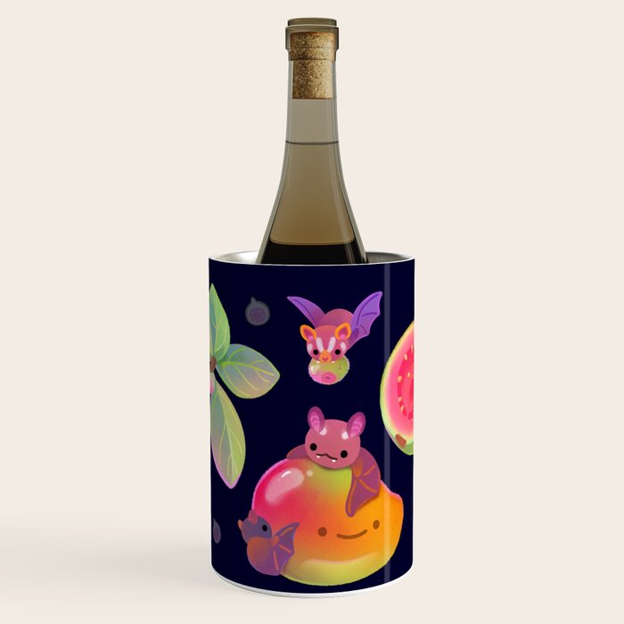 Fruit and bat - dark Wine Chiller Gallery Image 1