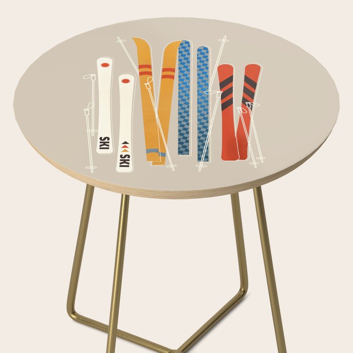 Ski Illustration Side Table Gallery Image 2