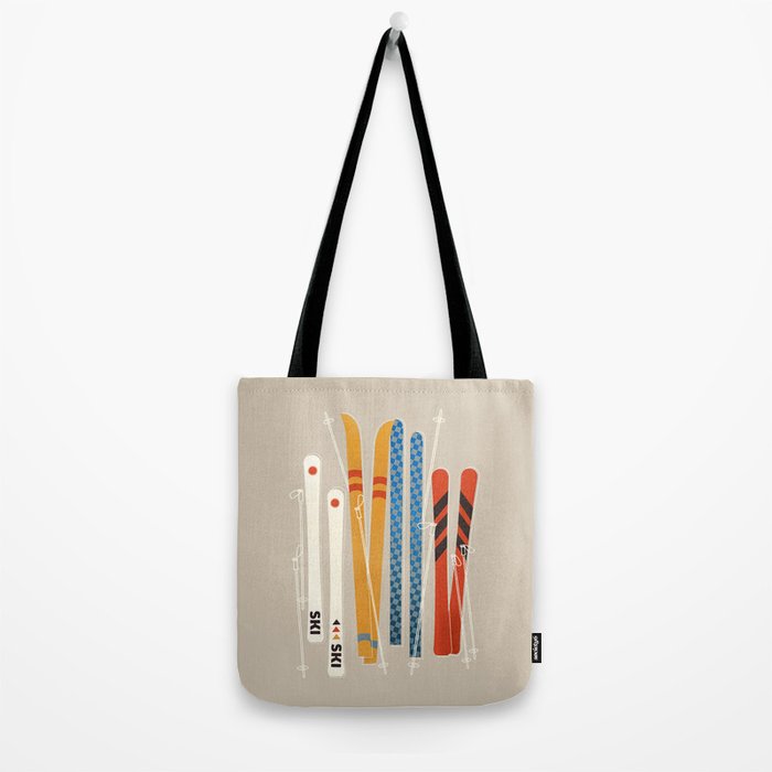 Ski Illustration Tote Bag Gallery Image 2