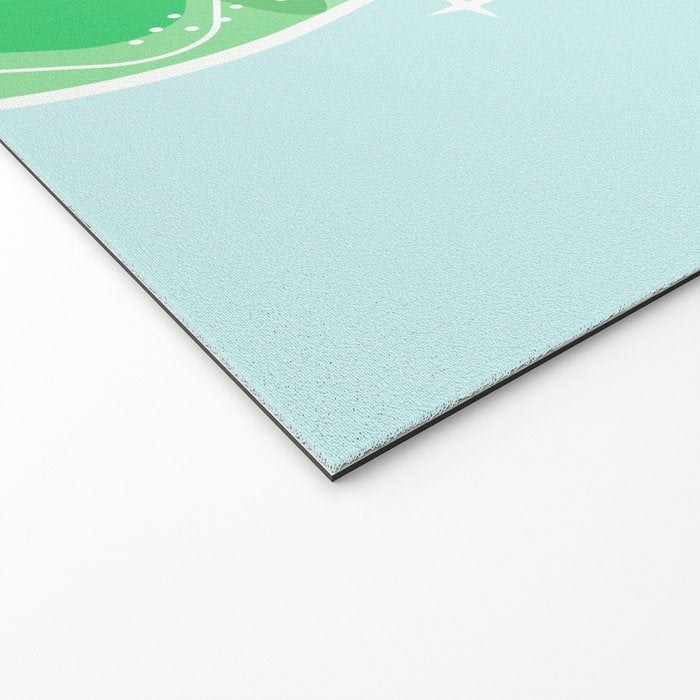 Gin and Tonic Retro Cocktail - Aqua blue green Welcome Mat Gallery Image 2