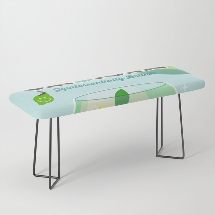 Gin and Tonic Retro Cocktail - Aqua blue green Bench Gallery Image 1
