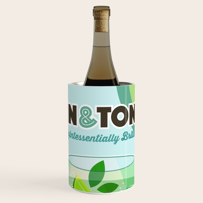 Gin and Tonic Retro Cocktail - Aqua blue green Wine Chiller Gallery Image 1
