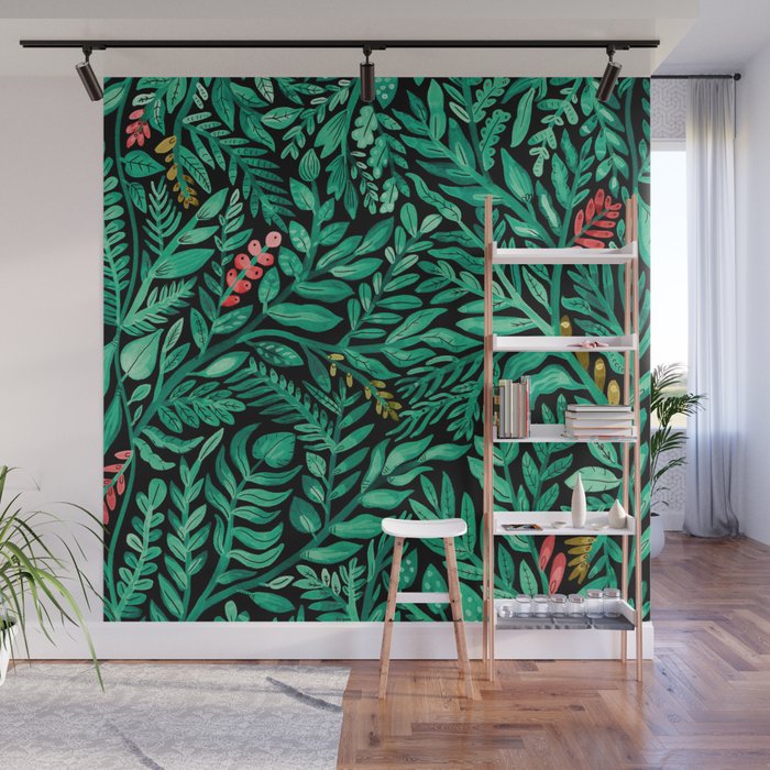 Dark Hedgerow Wall Mural