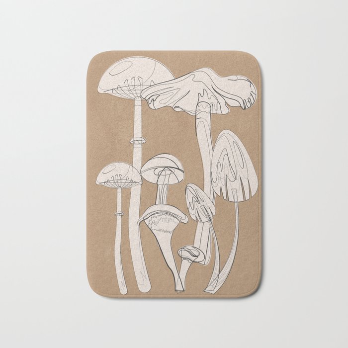 Abstract Mushrooms 13 Bath Mat Gallery Image 1