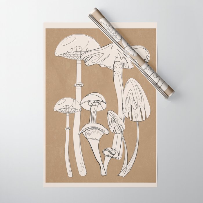 Abstract Mushrooms 13 Wrapping Paper Gallery Image 1