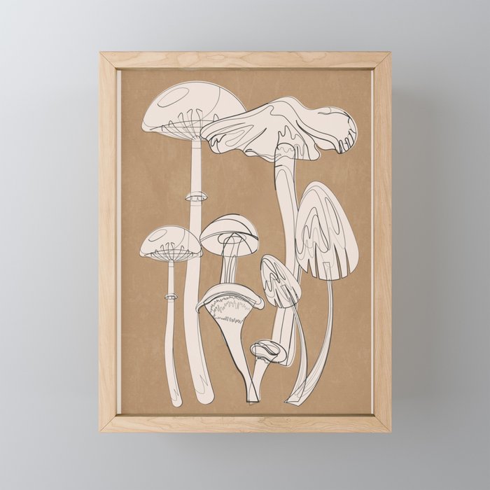 Abstract Mushrooms 13 Mini Art Print Gallery Image 1