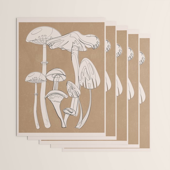 Abstract Mushrooms 13 Wrapping Paper Gallery Image 3