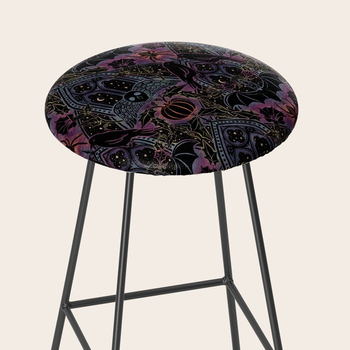 Gothic Halloween - celestial rainbow  Stool Gallery Image 2