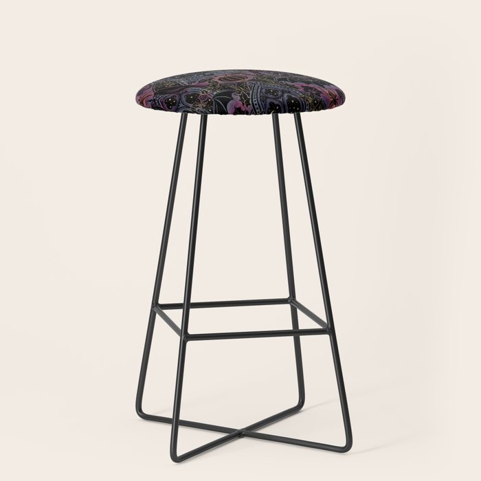 Gothic Halloween - celestial rainbow  Stool Gallery Image 1