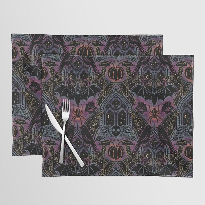 Gothic Halloween - celestial rainbow  Placemat Gallery Image 1