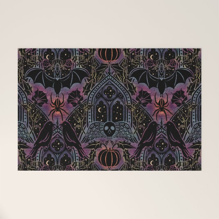 Gothic Halloween - celestial rainbow  Welcome Mat Gallery Image 1