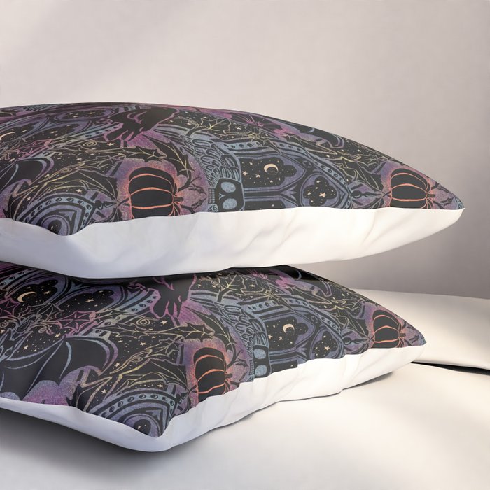Gothic Halloween - celestial rainbow  Pillow Sham Gallery Image 3
