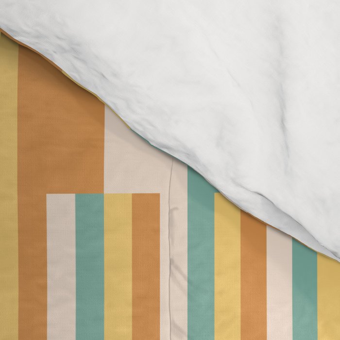 Mixed Stripes Pattern VII Retro Summer Comforter Gallery Image 4