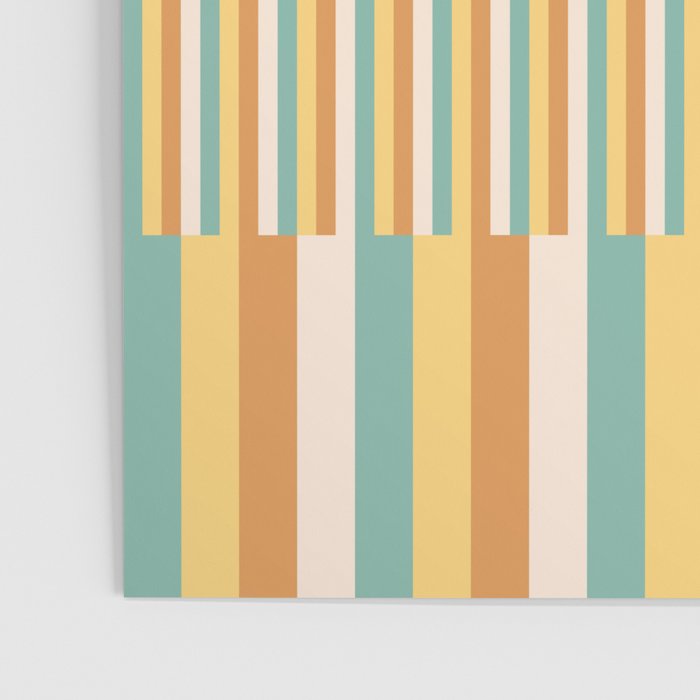 Mixed Stripes Pattern VII Retro Summer Poster Gallery Image 3