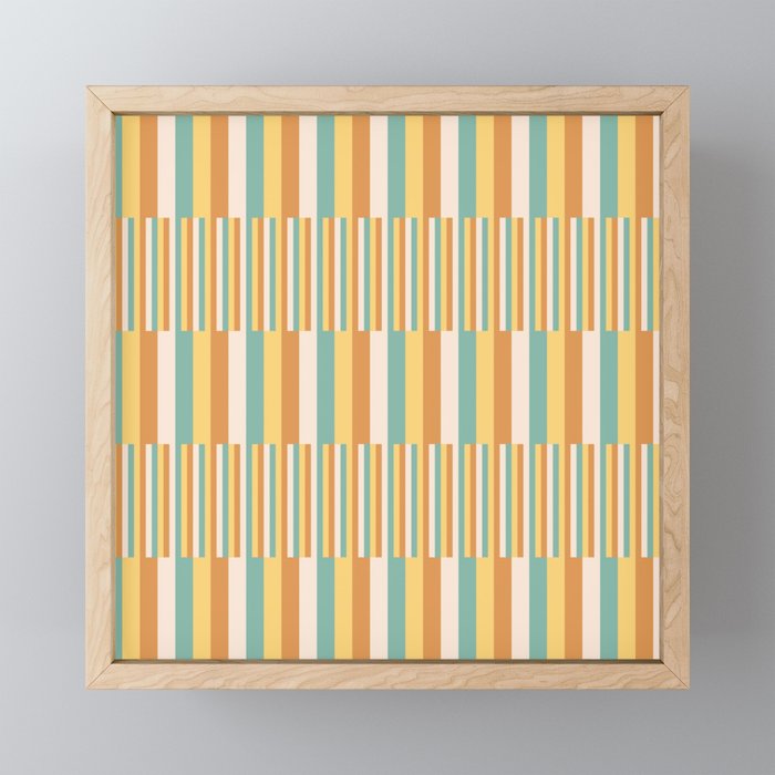 Mixed Stripes Pattern VII Retro Summer Mini Art Print Gallery Image 1