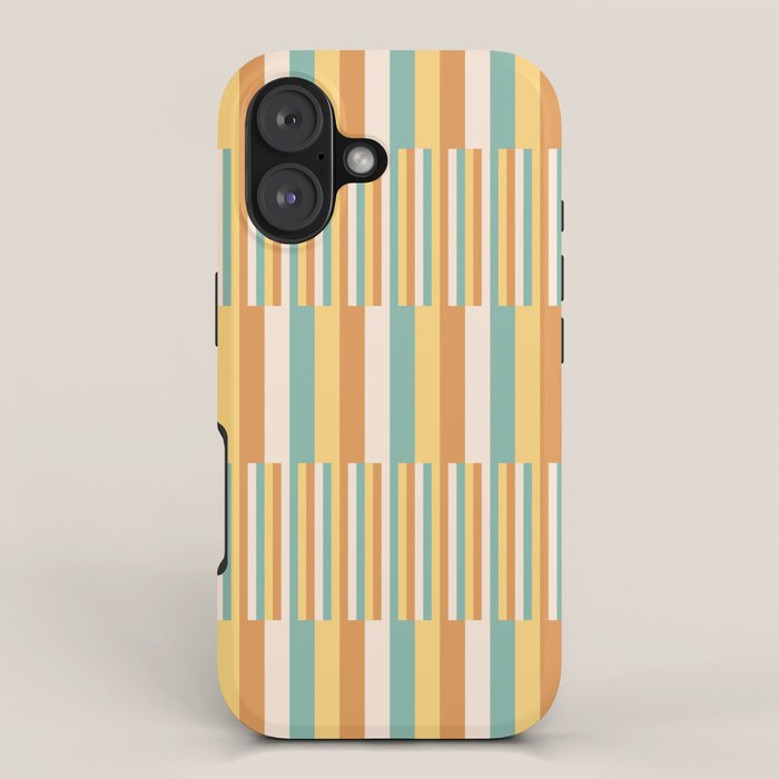 Mixed Stripes Pattern VII Retro Summer iPhone Case Gallery Image 1