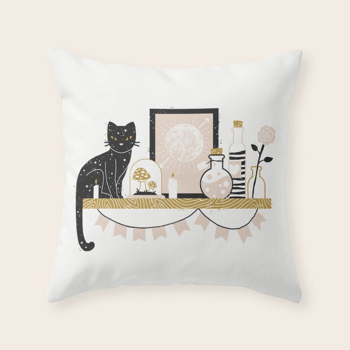 Magical Little Shelf Throw Pillow Gallery Image 1