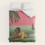 Martini and Monstera Comforter Gallery Image 6