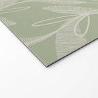 Retro Botanical Pattern Sage Green Welcome Mat Gallery Image 2