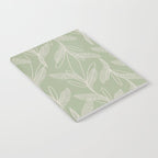 Retro Botanical Pattern Sage Green Notebook Gallery Image 2