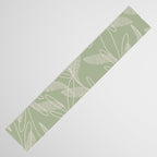Retro Botanical Pattern Sage Green Table Runner Gallery Image 3