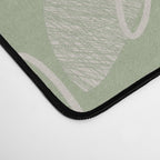 Retro Botanical Pattern Sage Green Desk Mat Gallery Image 4