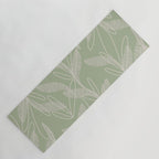 Retro Botanical Pattern Sage Green Yoga Mat Gallery Image 1