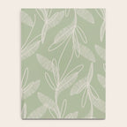 Retro Botanical Pattern Sage Green Notebook Gallery Image 4